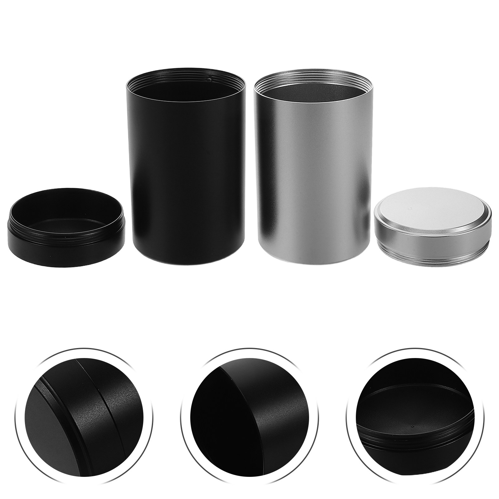 Food Storage Aluminum - 2Pcs Metal Jar Set Aluminum Alloy