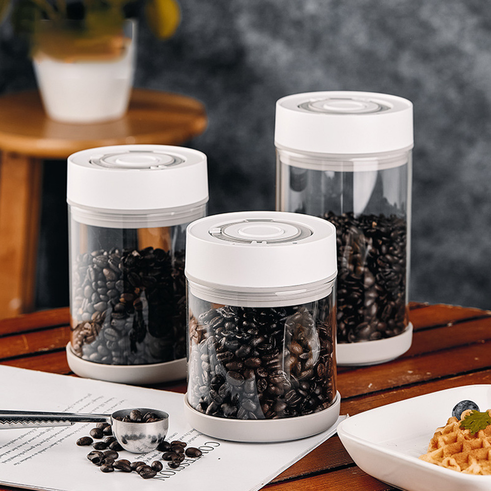Food Storage Glass - Kitchen Moisture-proof Glass Coffee Bean Jar