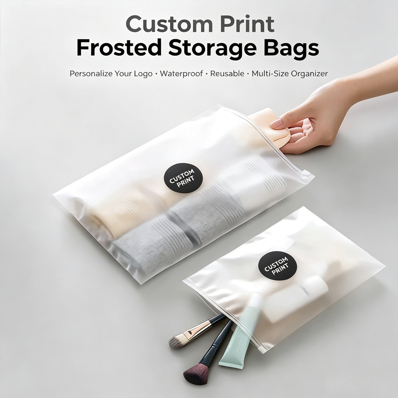 Food Storage Plants - Custom Logo Print Frosted Zipper Bags