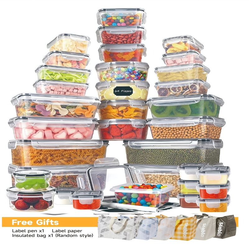 Food Storage Boxes With Lids - 48PCS BPA-Free Food Storage Set –