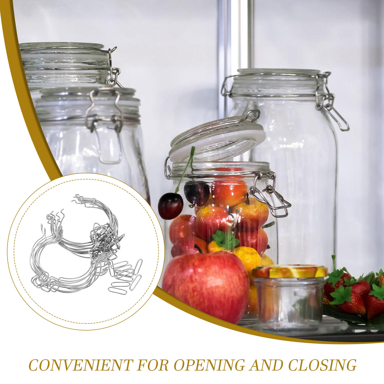 10Pcs Stainless Steel Wire Buc - Food Storage Glass review and price