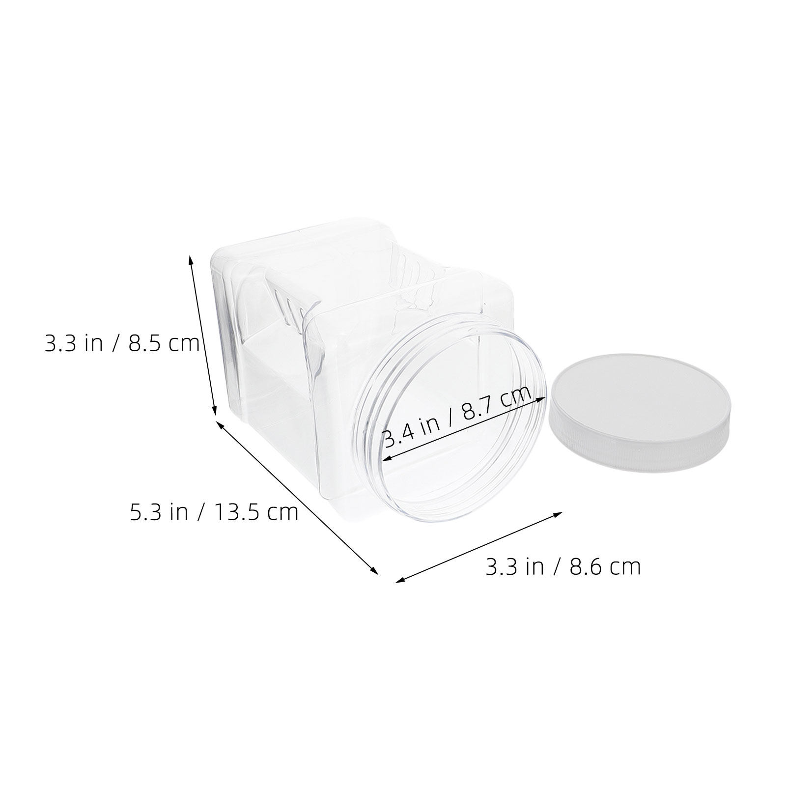 6Pcs Transparent Square Canist - Food Storage Container review and price