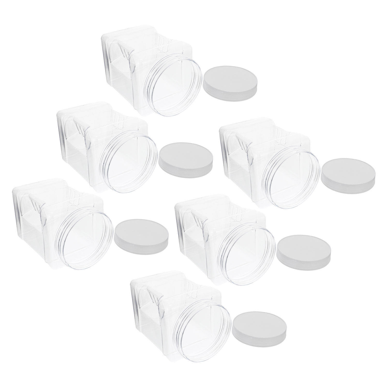 6Pcs Transparent Square Canist - Food Storage Container review and price