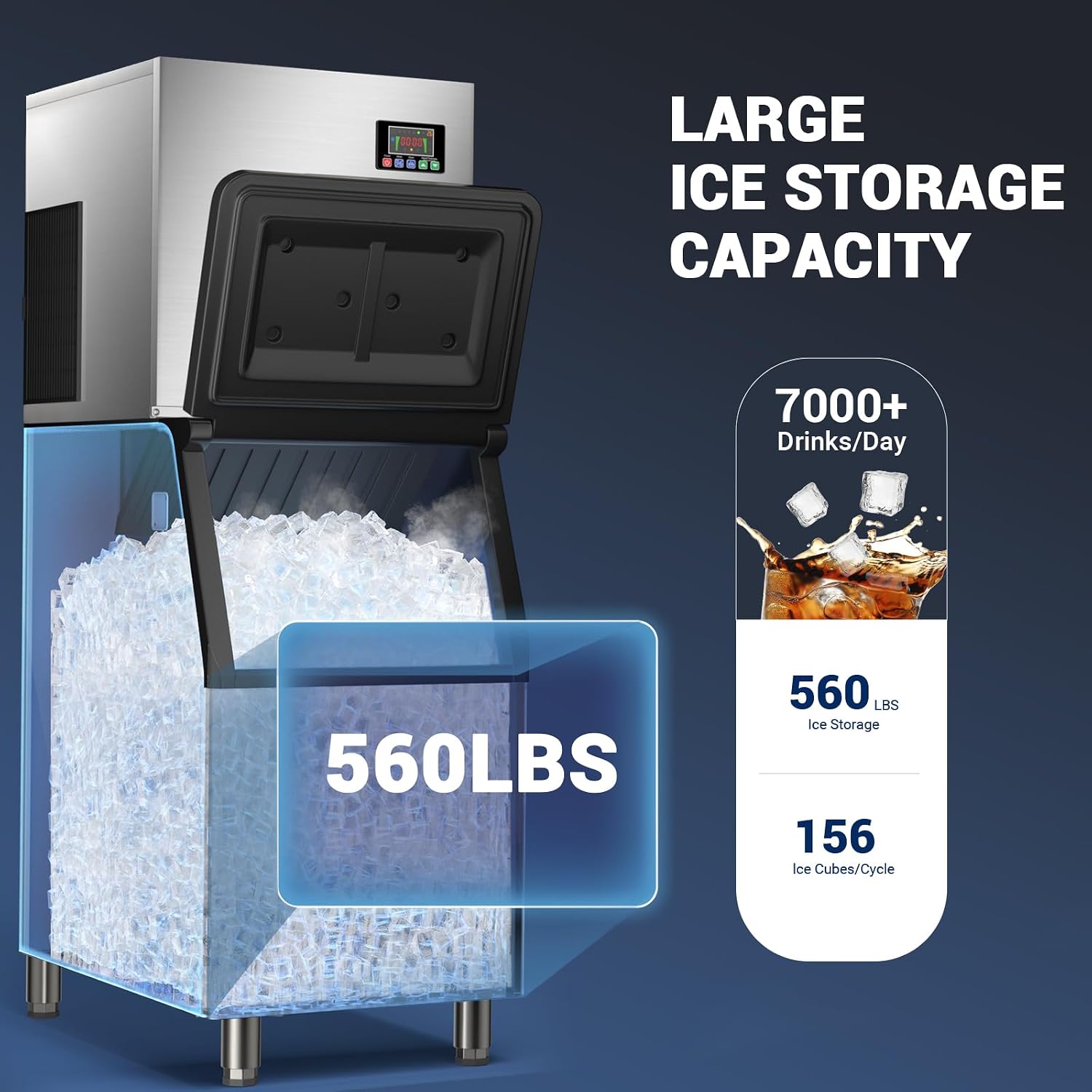 Commercial Ice Maker Machine w - Food Storage Restaurant review and price