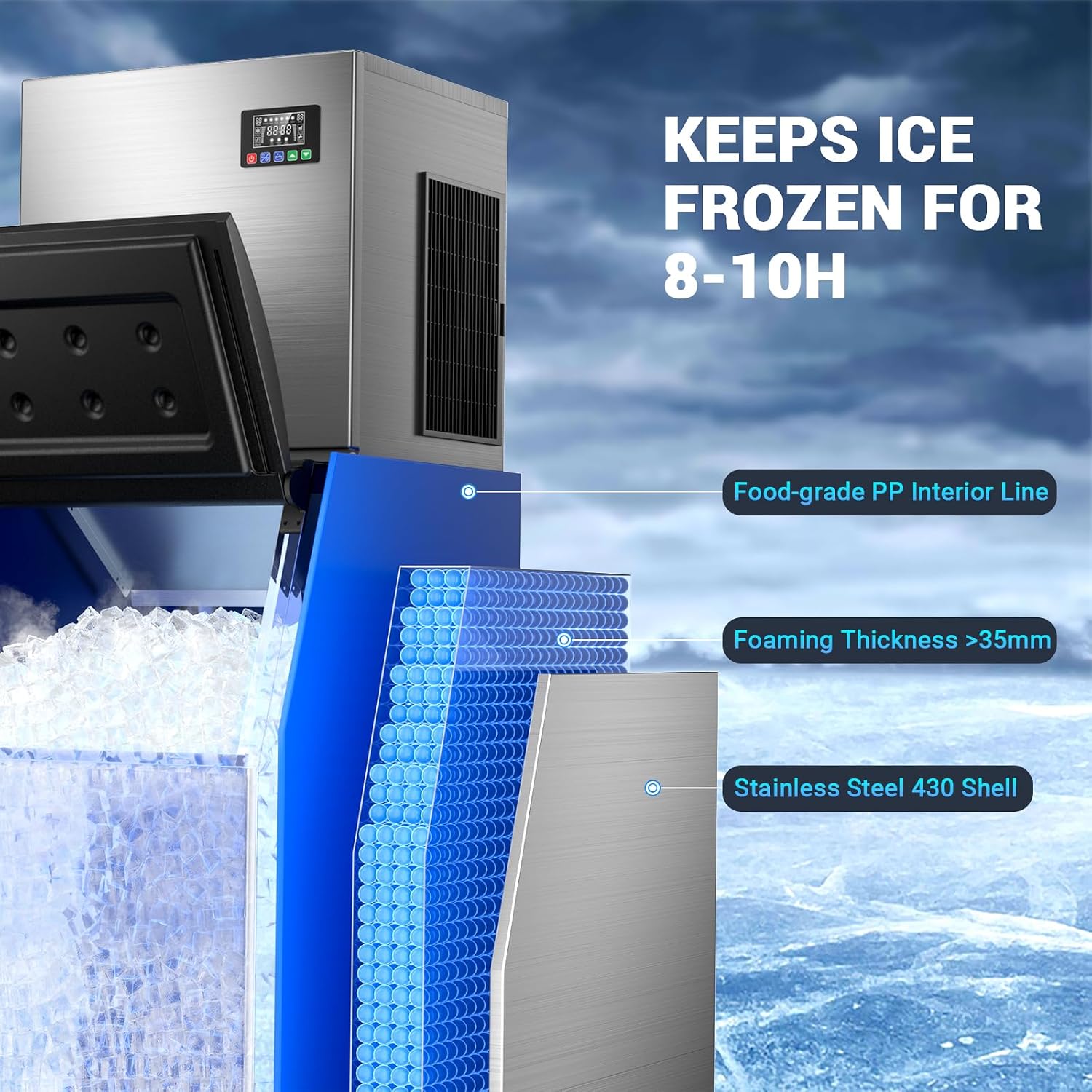 Commercial Ice Maker Machine w - Food Storage Restaurant review and price