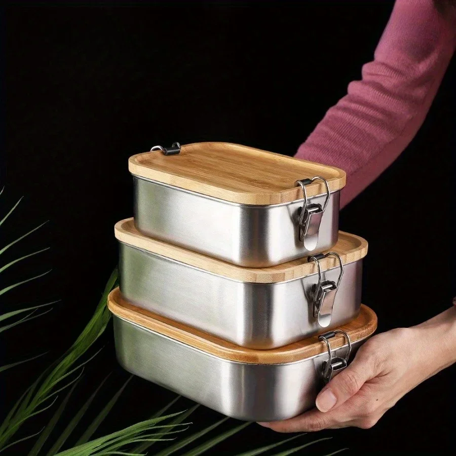 New 304 Stainless Steel Bamboo - Food Storage Quart review and price