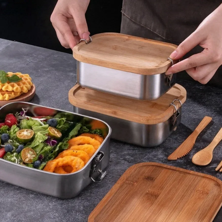 New 304 Stainless Steel Bamboo - Food Storage Quart review and price