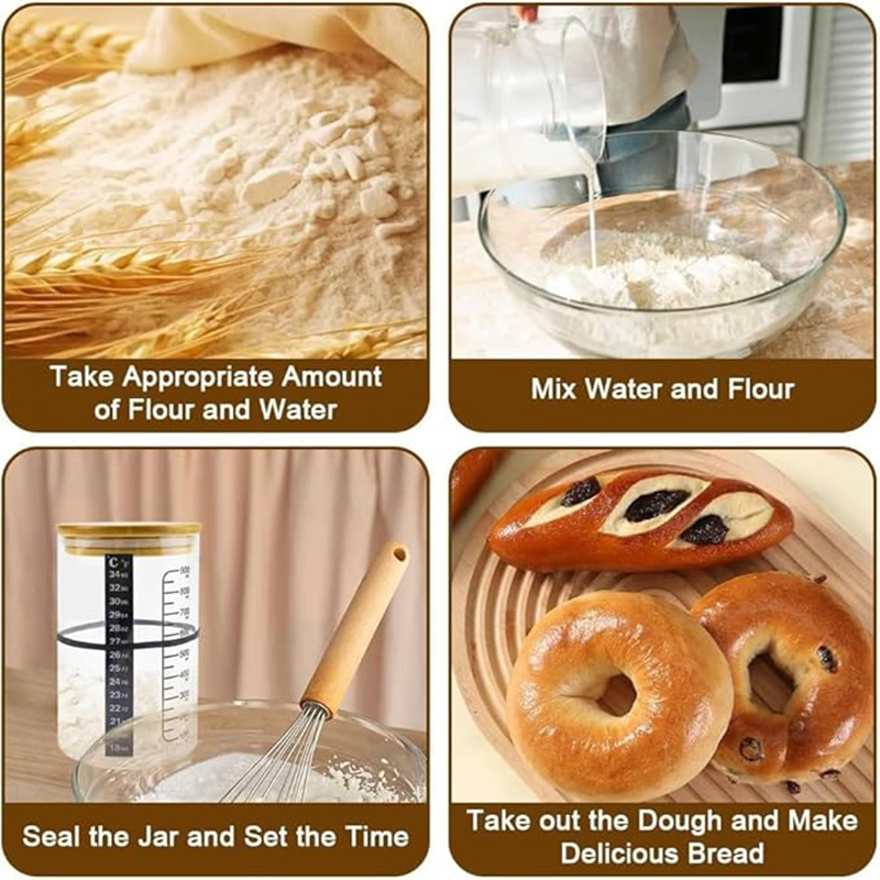 Sourdough Starter Jar Kit Sour - Food Storage Glass review and price