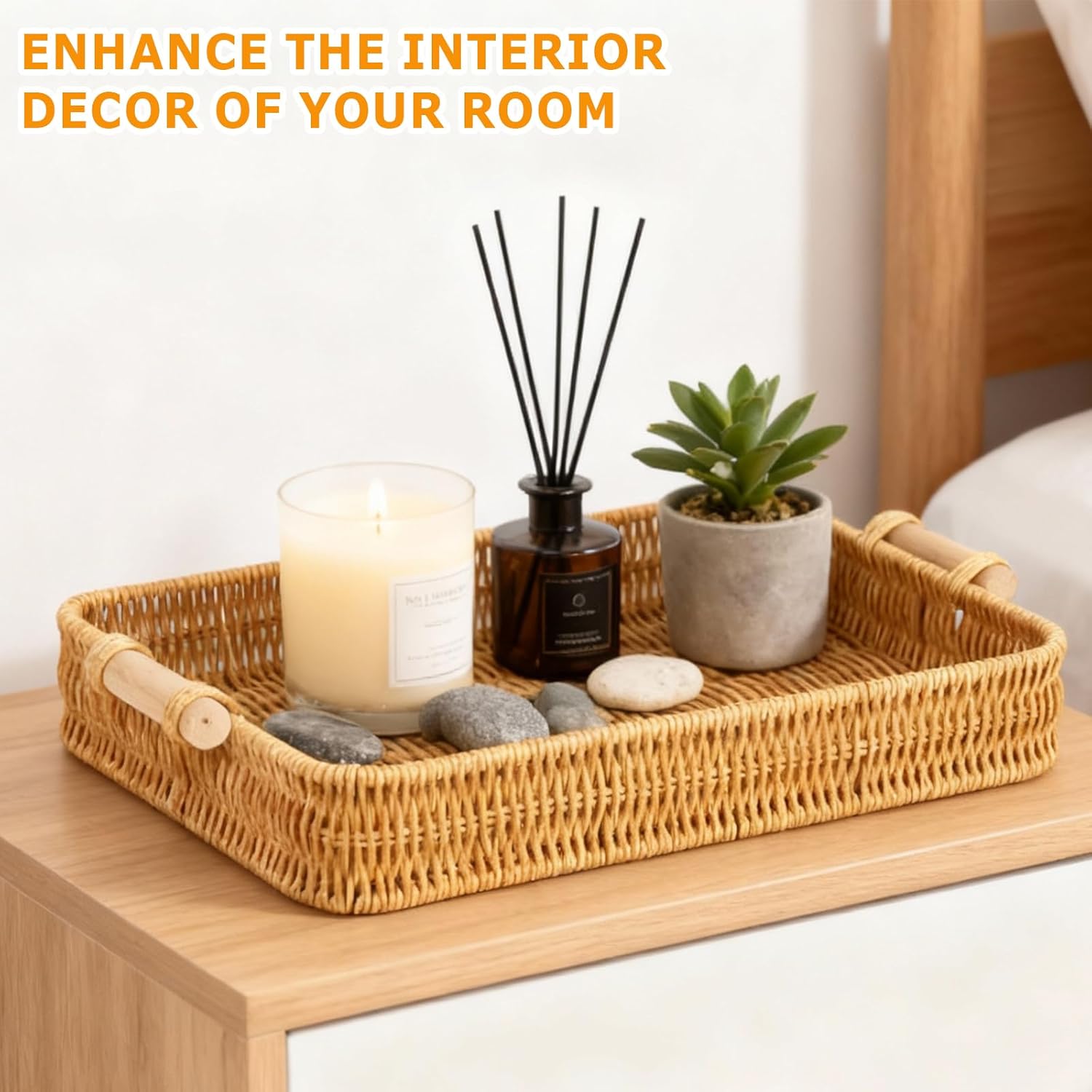 Wicker Tray Rectangular Rattan - Food Storage Restaurant review and price