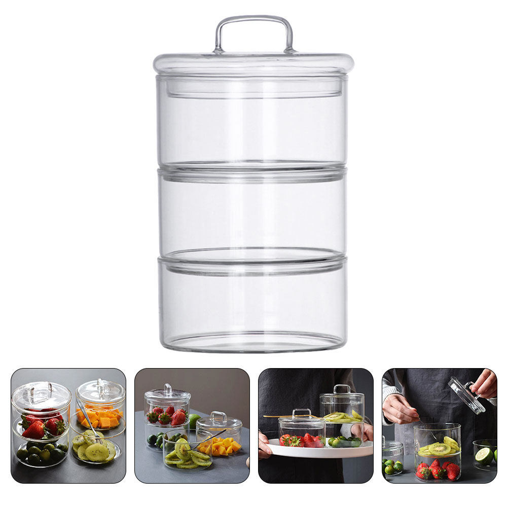 1Set Clear Glass Storage Bowl  - Food Storage Glass review and price