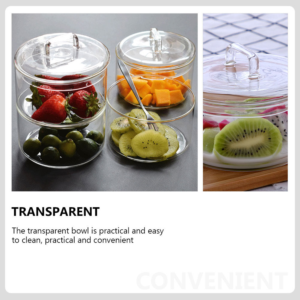 1Set Clear Glass Storage Bowl  - Food Storage Glass review and price
