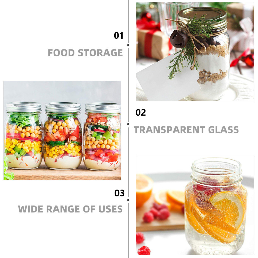6Pcs Transparent Round Glass J - Food Storage Glass review and price