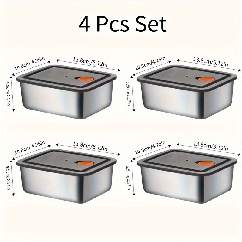 4pc Stainless Steel Food Stora - Food Storage Freezer review and price