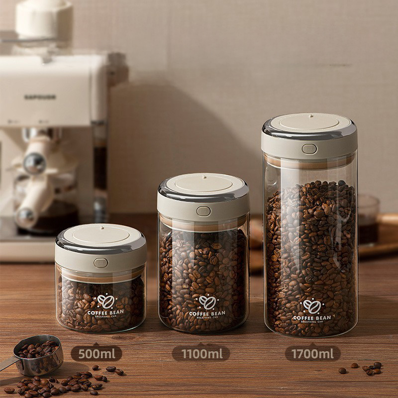 500/1100/1700ml Coffee Beans V - Food Storage Glass review and price