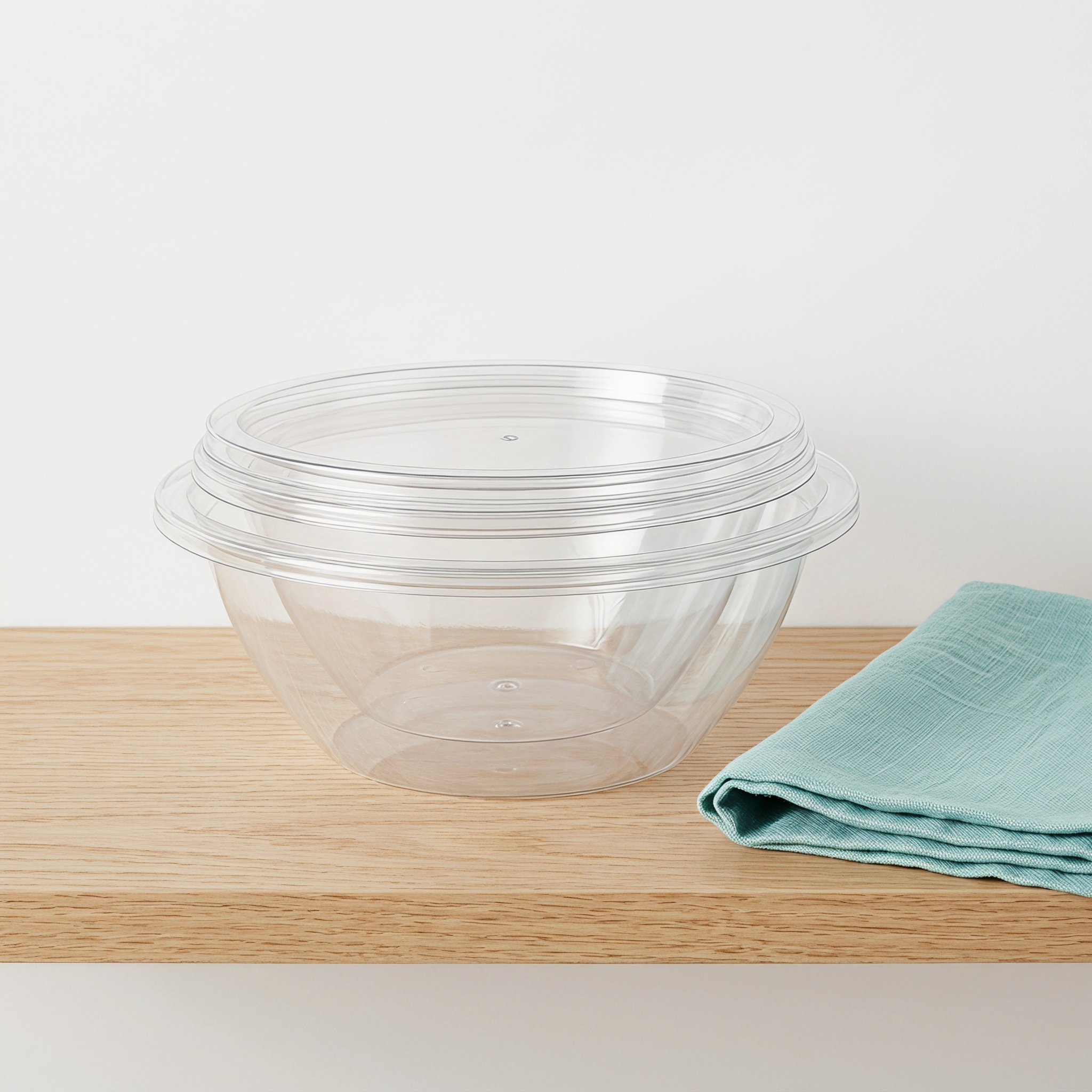 2Sets Clear Salad Mixing Bowls - Food Storage Containers With Lids review and price