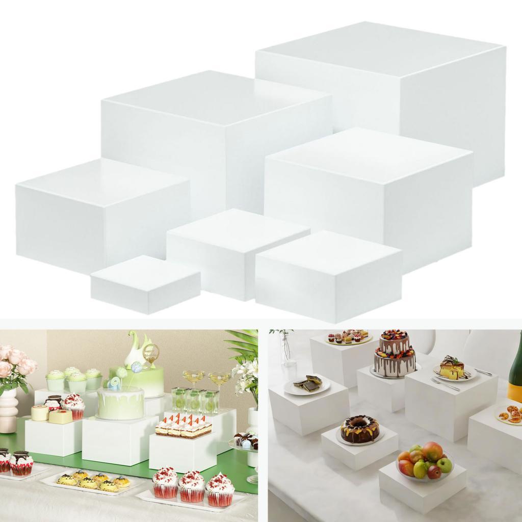 7 Pieces Acrylic Cube Display  - Food Storage Restaurant review and price