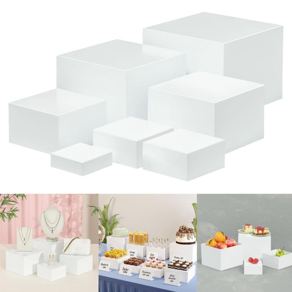 7 Pieces Acrylic Cube Display  - Food Storage Restaurant review and price