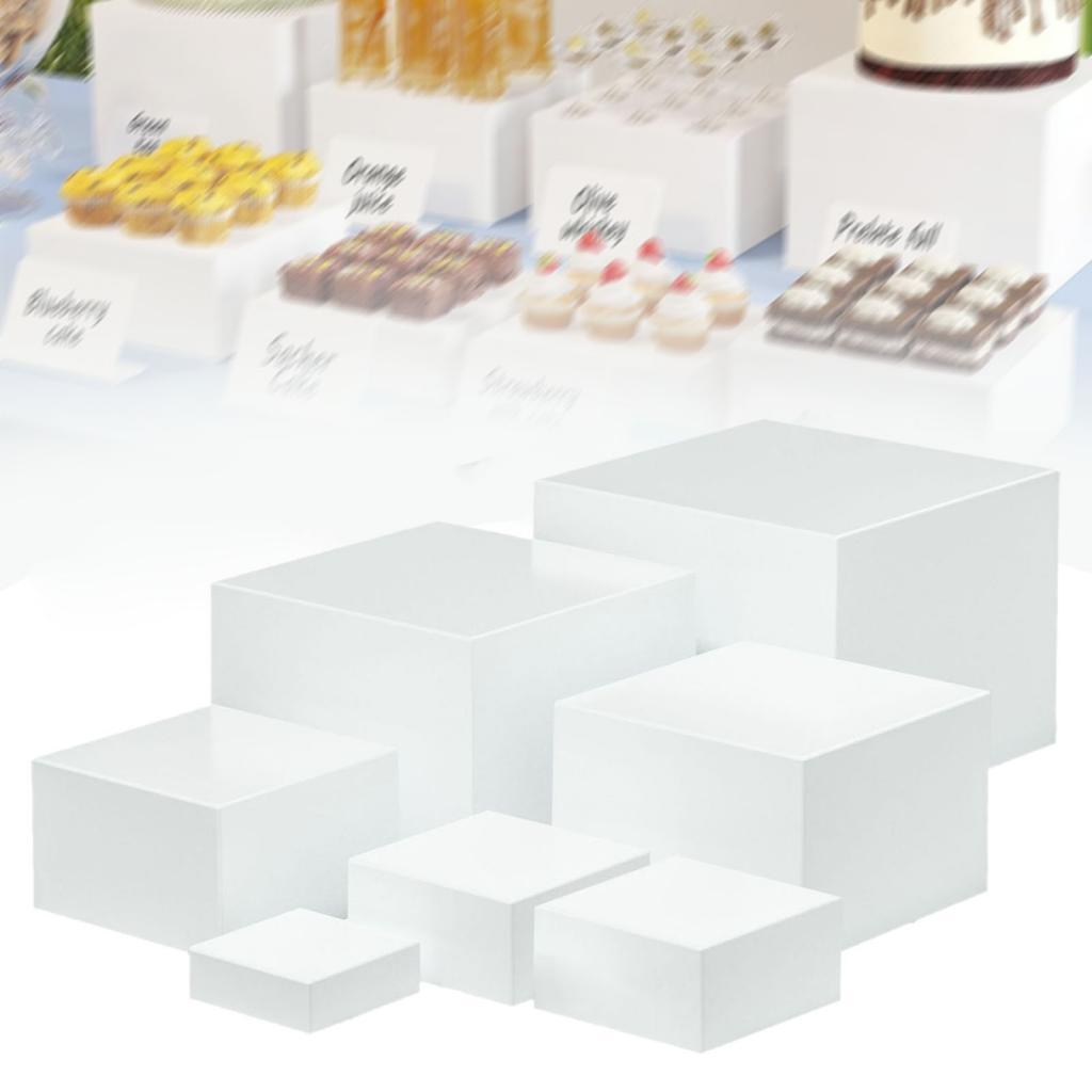 7 Pieces Acrylic Cube Display  - Food Storage Restaurant review and price