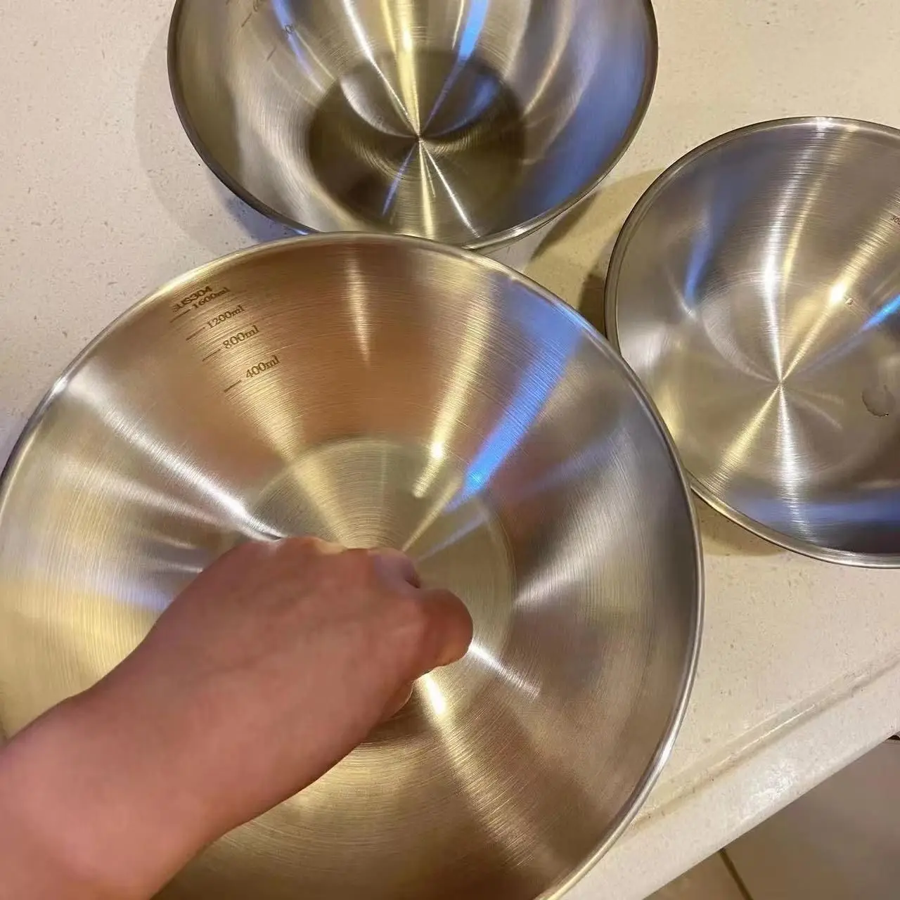 1-3 Stainless Steel Bowl Set w - Food Storage Large review and price
