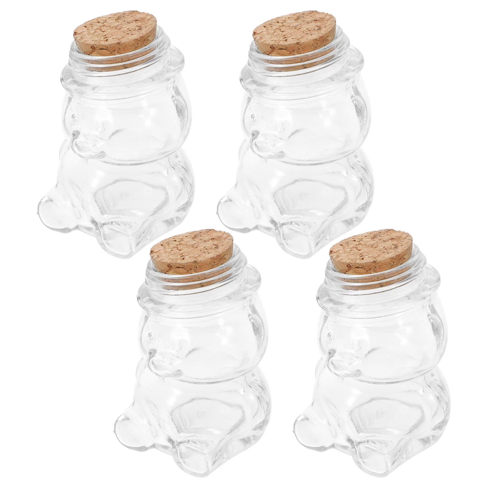4Pcs Glass Candy Jar Set Trans - Food Storage Glass review and price