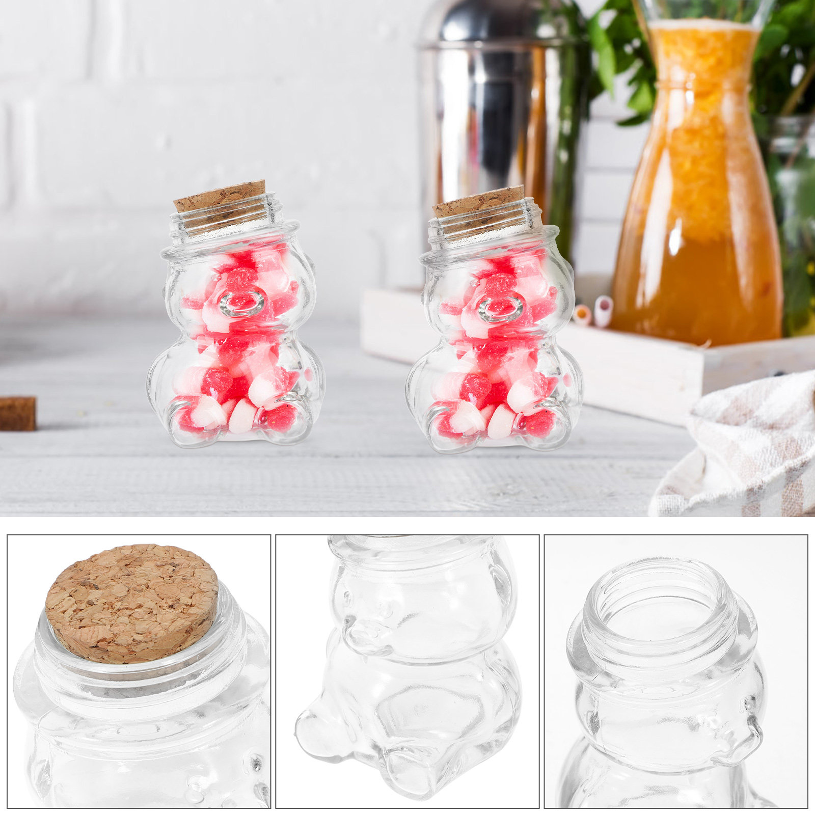 4Pcs Glass Candy Jar Set Trans - Food Storage Glass review and price