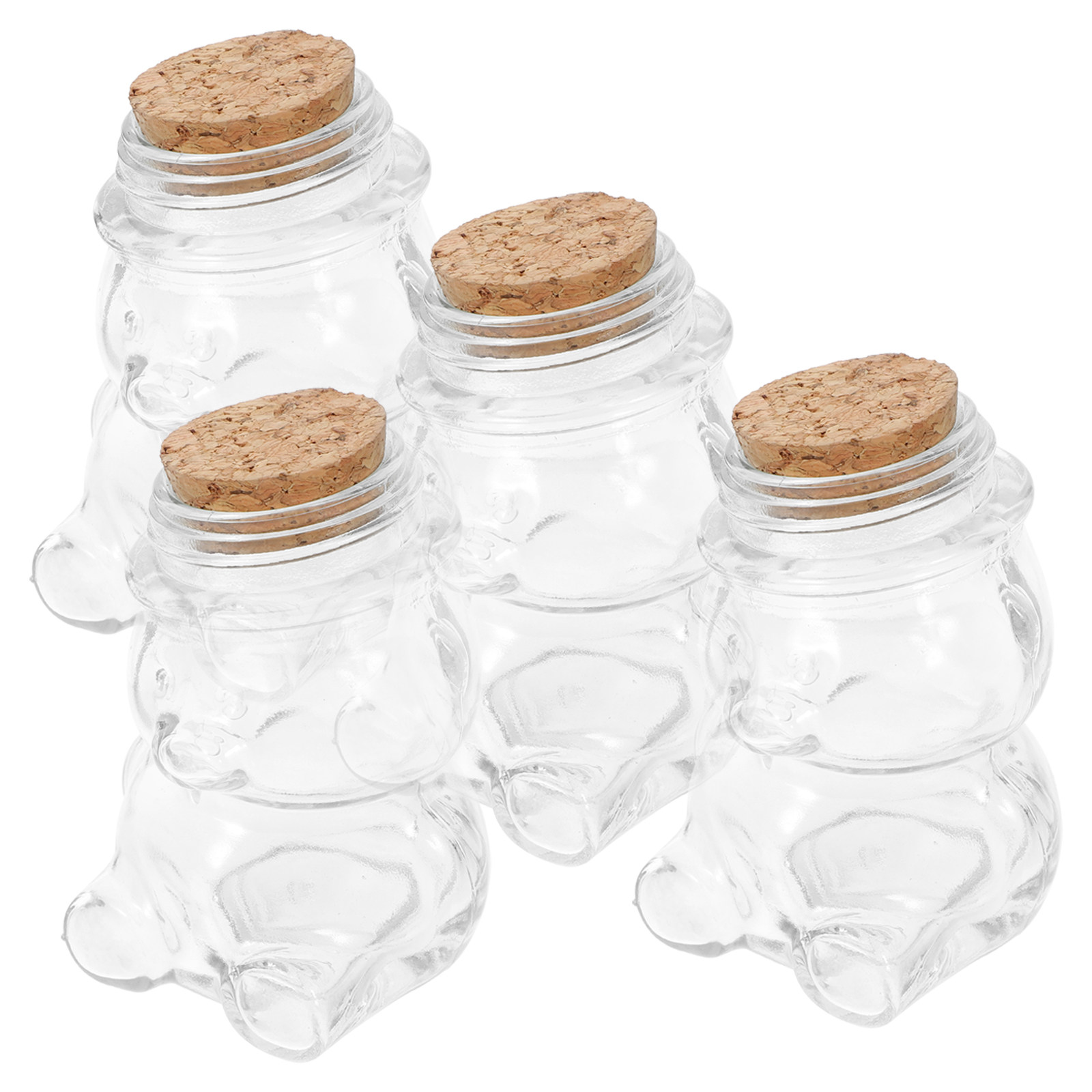 4Pcs Glass Candy Jar Set Trans - Food Storage Glass review and price