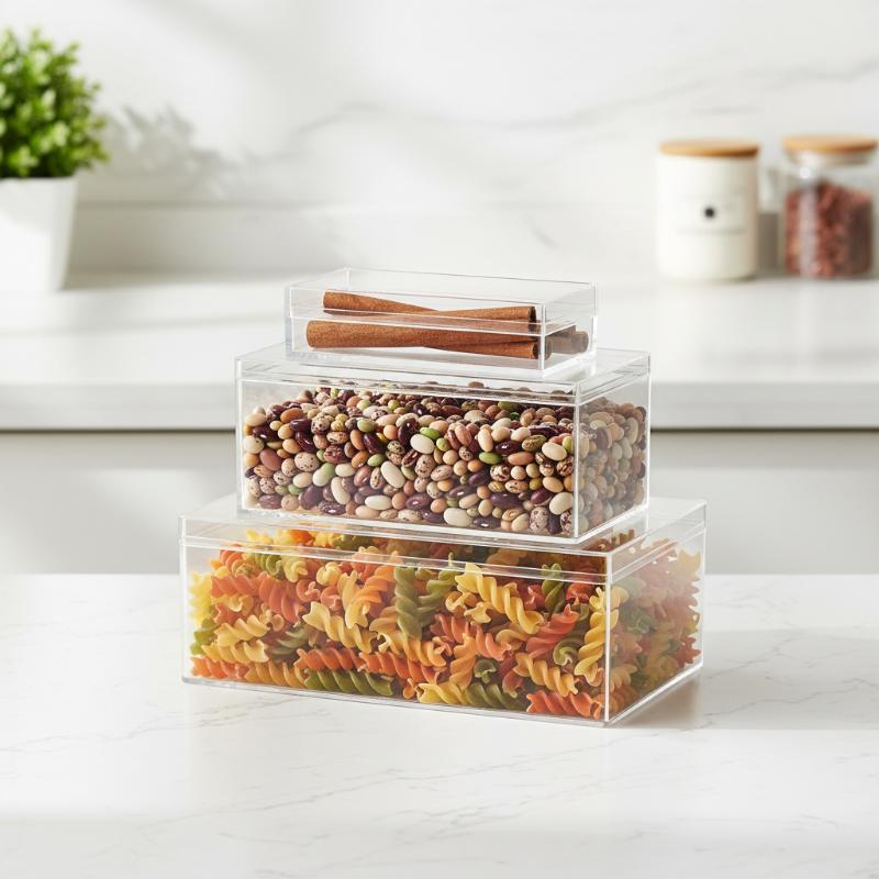 Thickened Rectangular Acrylic  - Food Storage Plants review and price
