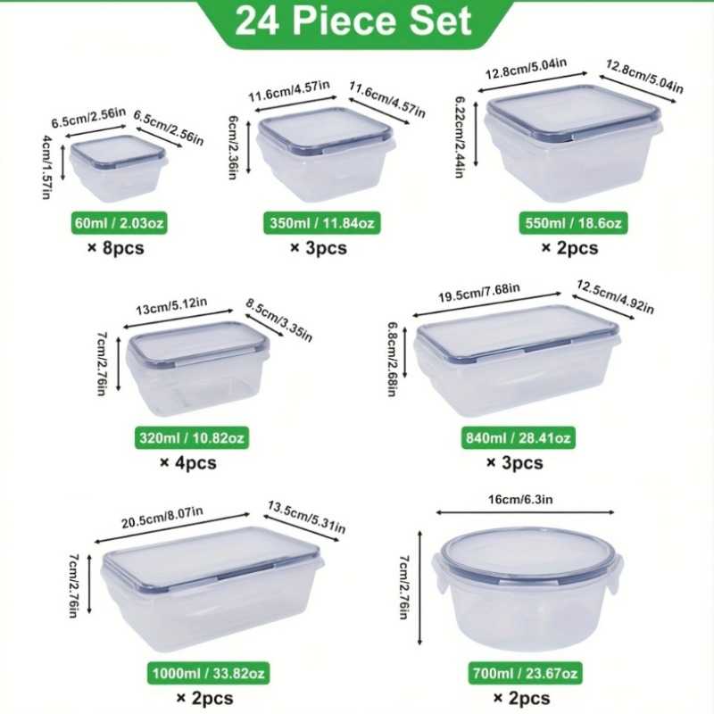 48PCS BPA-Free Food Storage Se - Food Storage Boxes With Lids review and price