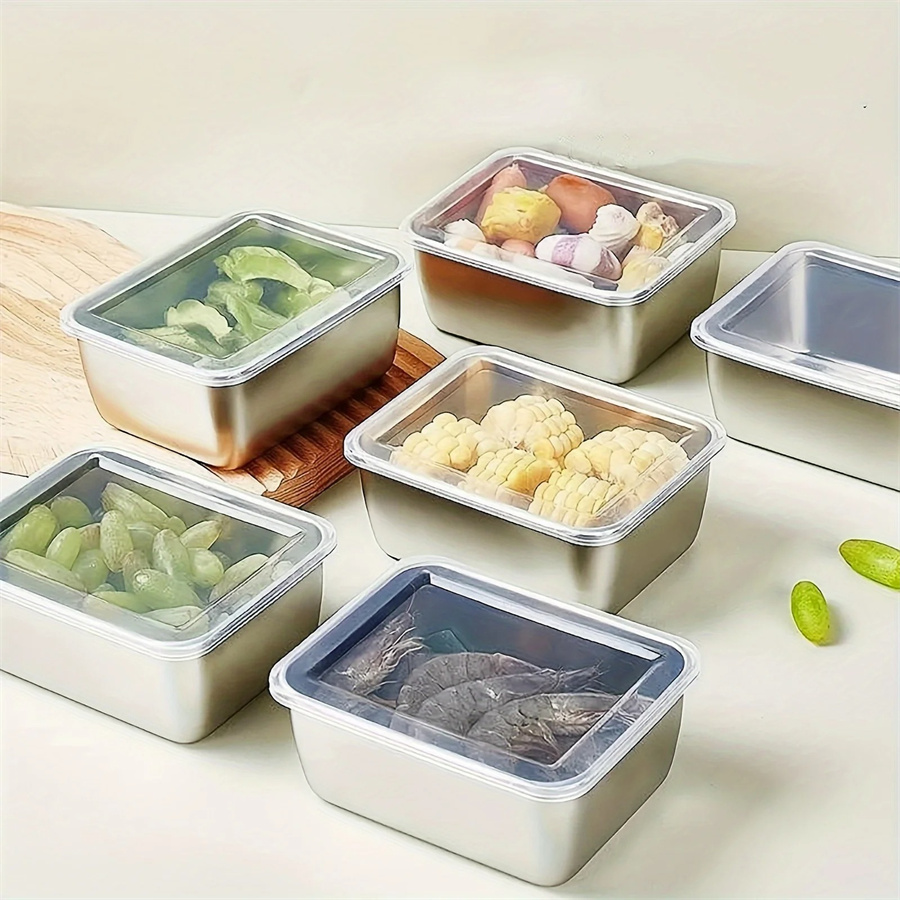 1/3/5pcs Stainless Steel Food  - Food Storage Quart review and price