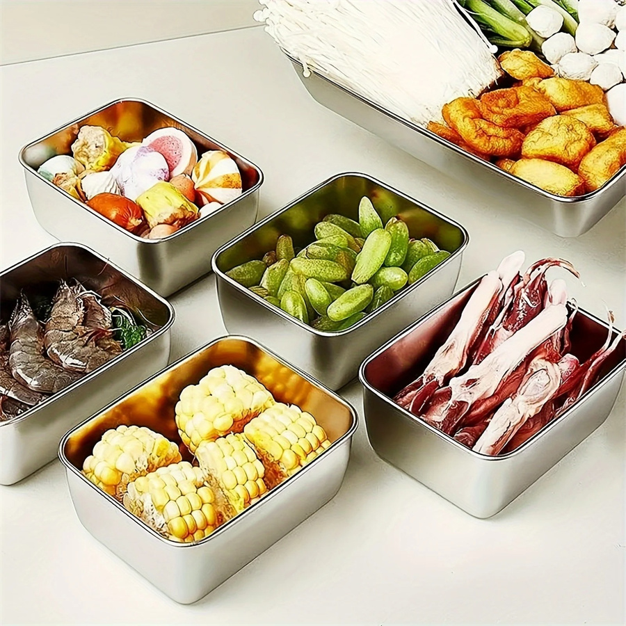1/3/5pcs Stainless Steel Food  - Food Storage Quart review and price