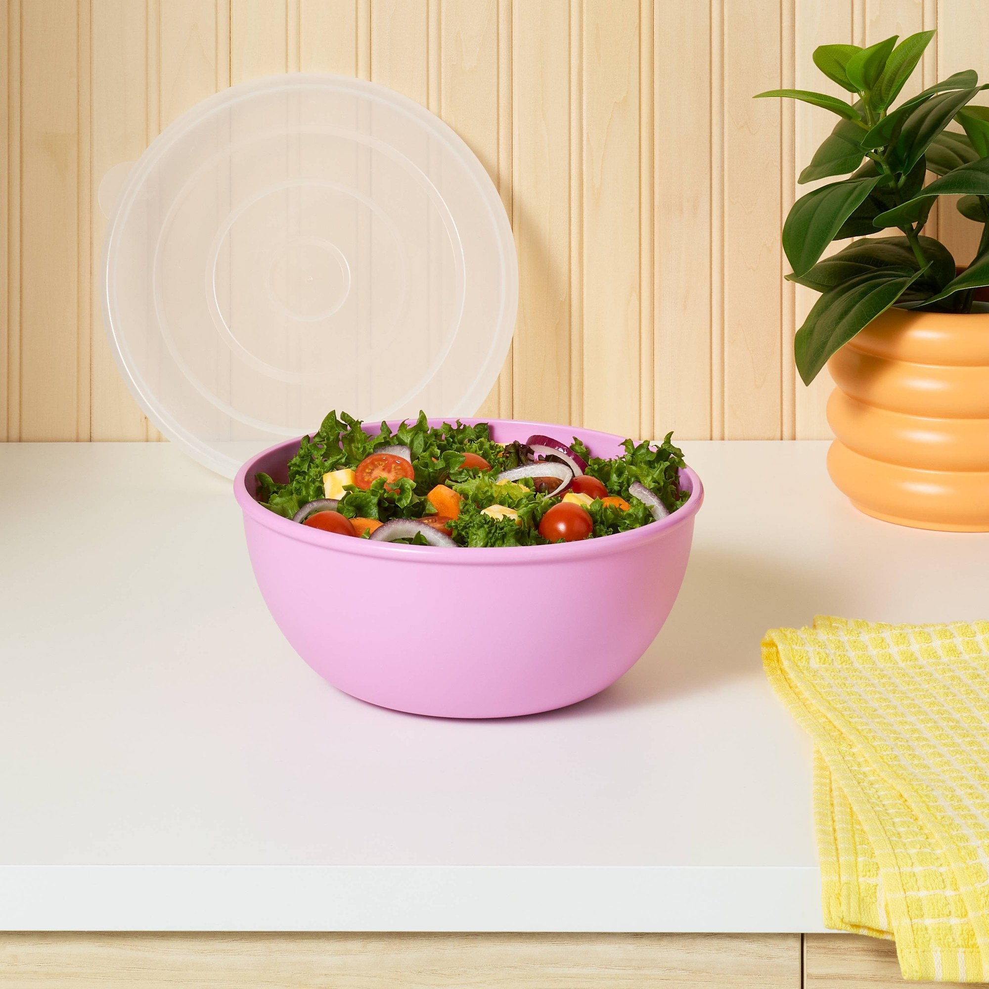 Pink Bowl With Matching Lid, D - Food Storage Containers With Lids review and price