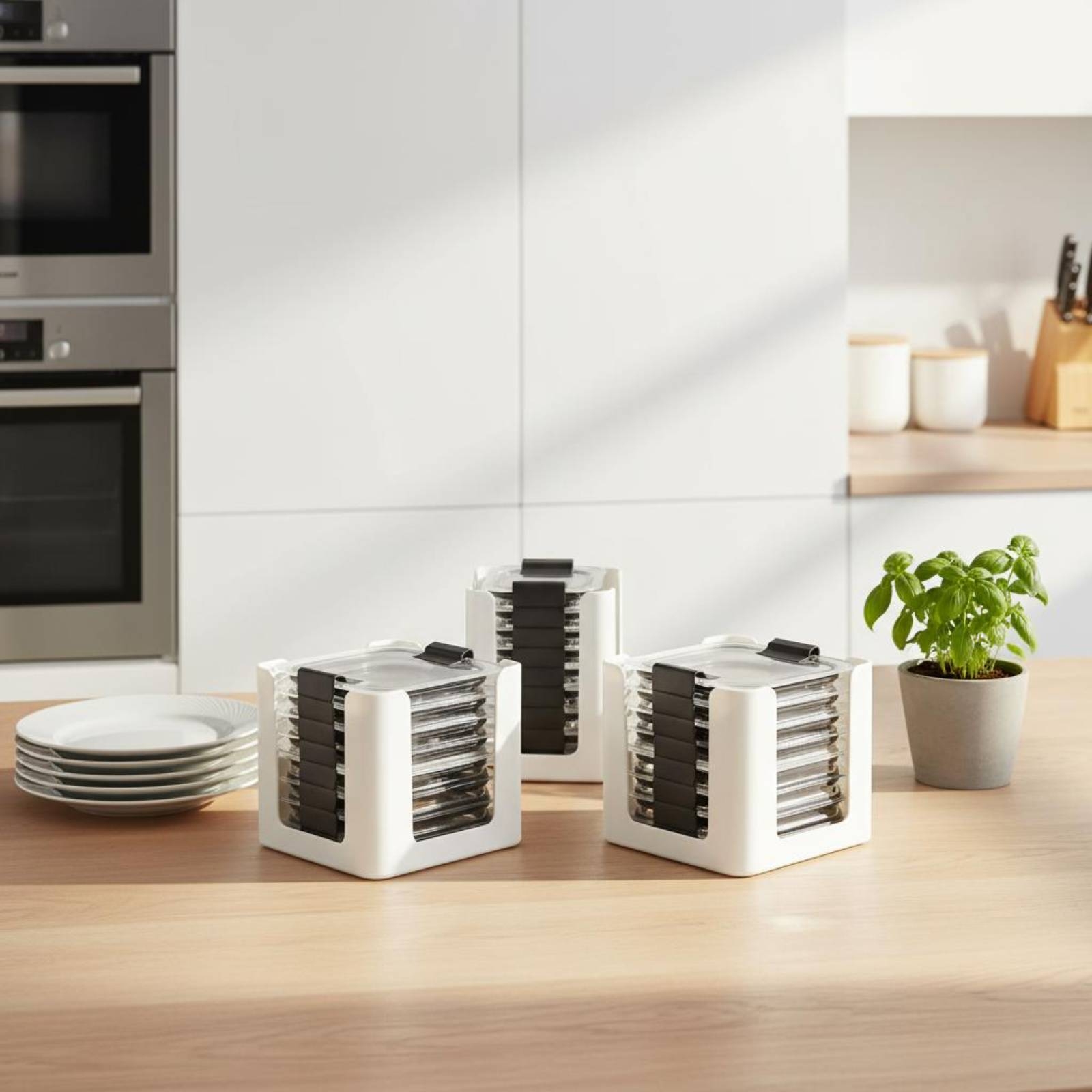 3 Pieces Lid Storage Rack Rect - Food Storage Containers With Lids review and price